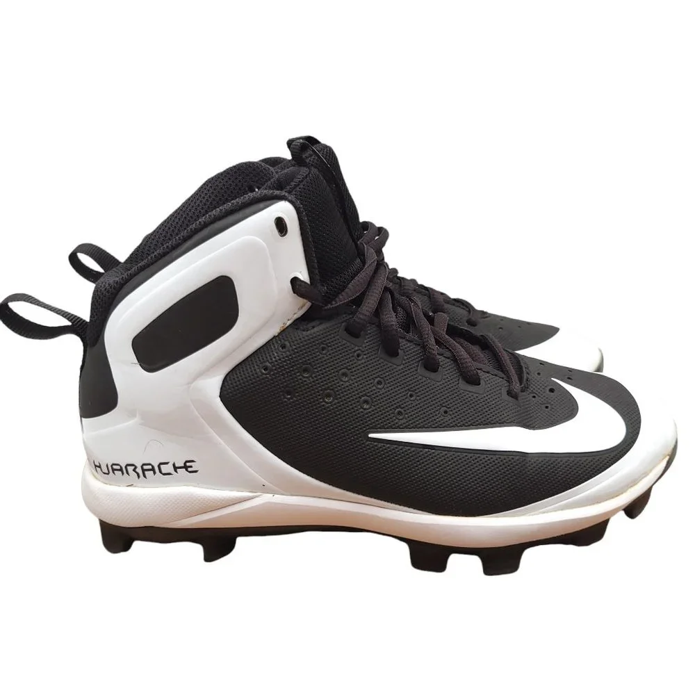 Nike Alpha Huarache Pro Baseball Cleats Youth Boys Size 4Y Black White
